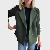 Emma - Elegant blazer with knitted sleeves