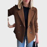Emma - Elegant blazer with knitted sleeves