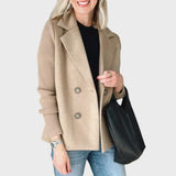 Emma - Elegant blazer with knitted sleeves