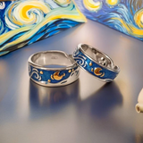 Starry Bond – Van Gogh Rings for Couples