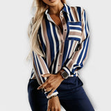 Hela - Striped Casual Blouse