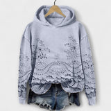Grace – Vintage Hoodie with Floral Motif
