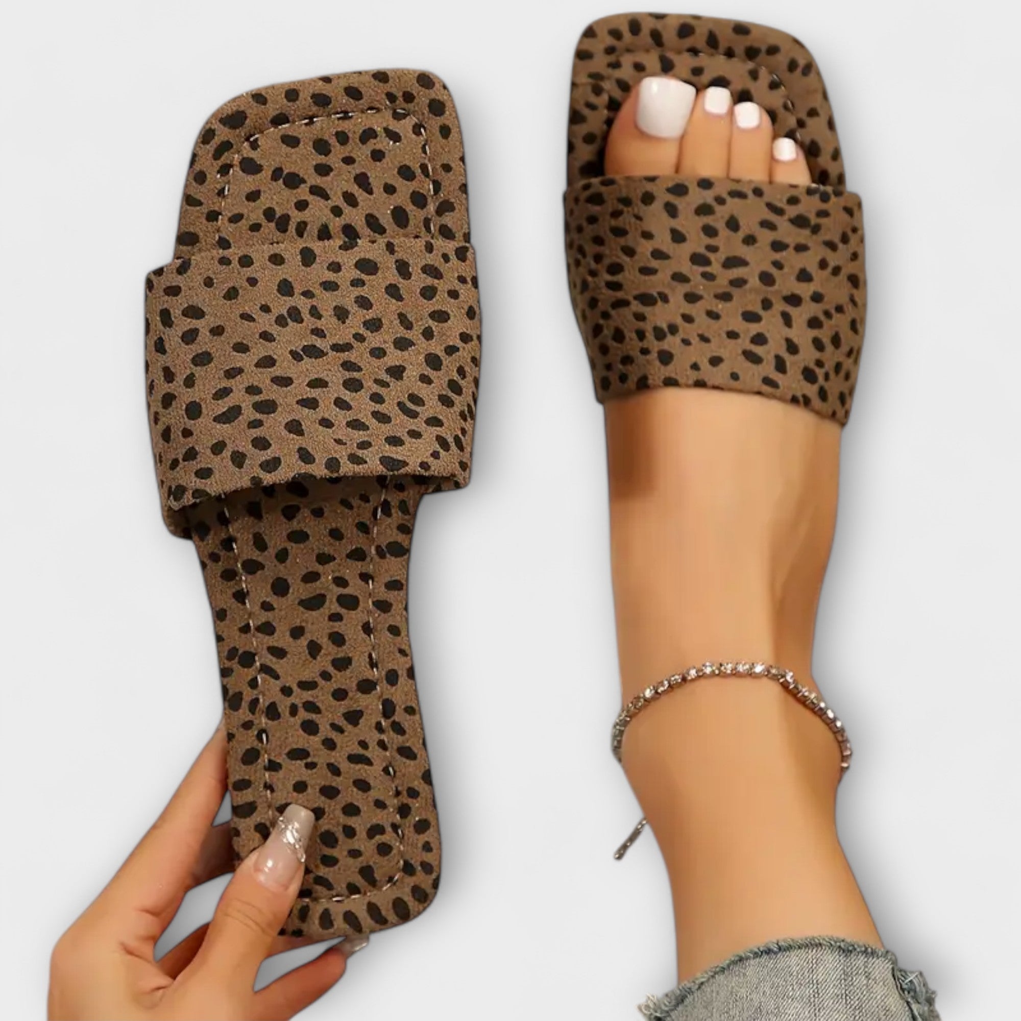 Jasmina - Flat loafers with leopard pattern