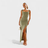 Constança - Elegant Long Dress with Open Back