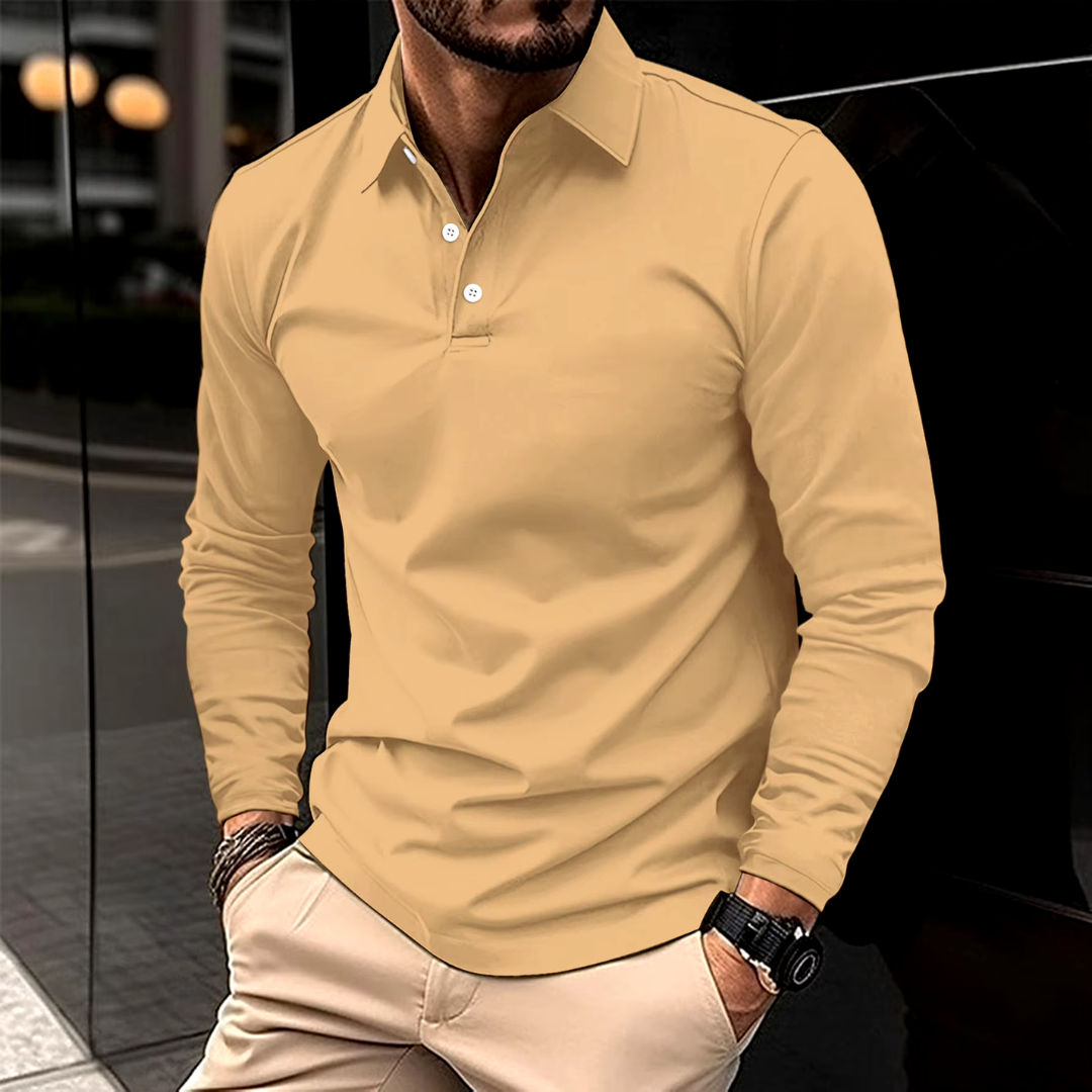Ethan™ | Comfortable Long Sleeve Polo