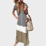Vanja - Multicolored Boho Long Dress for Relaxed Occasions