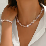 Elegant complete set of glass crystals in the shape of a fish tail