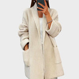 Taja - Knitted Wool Cardigan with Pockets