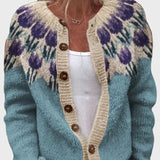 Floral – Knitted Vest with Floral Pattern