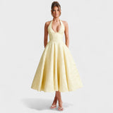 Halina - Midi Dress with Corset and Ruffles