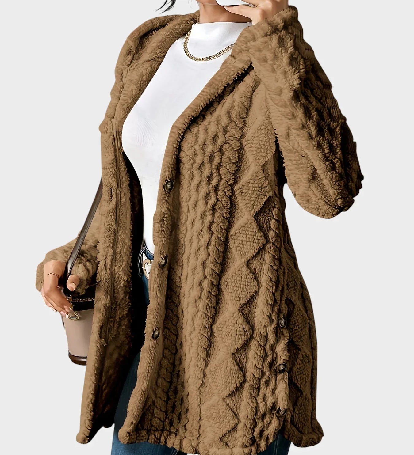 Vesna - Plush Hooded Cardigan