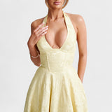 Halina - Midi Dress with Corset and Ruffles