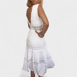 Elena - Elegant Lace Dress with V-Neck