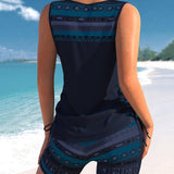 Márcia - Tankini with geometric print