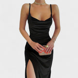 Gabriela - Velvet Dress with Side Slit