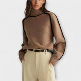 Emilie - Soft sweater with a high collar in an elegant style