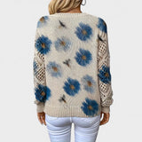 Milena - Elegant sweater with floral pattern