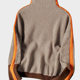 Lea - Turtleneck Sweater with Bold Contrast Stripes