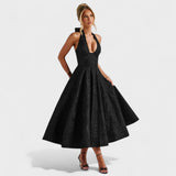 Julieta – Midi dress with halter neckline