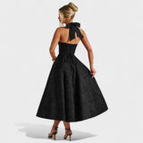 Julieta – Midi dress with halter neckline