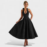 Julieta – Midi dress with halter neckline