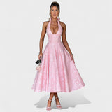 Julieta – Midi dress with halter neckline