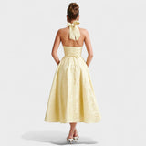 Julieta – Midi dress with halter neckline