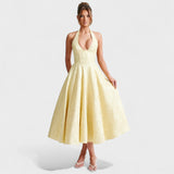 Julieta – Midi dress with halter neckline