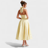 Julieta – Midi dress with halter neckline