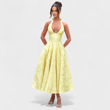 Julieta – Midi dress with halter neckline