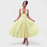 Julieta – Midi dress with halter neckline