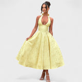 Julieta – Midi dress with halter neckline