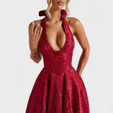 Julieta – Midi dress with halter neckline