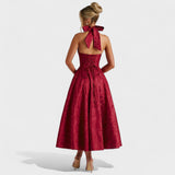 Julieta – Midi dress with halter neckline