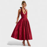 Julieta – Midi dress with halter neckline