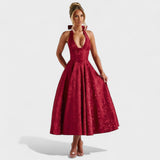 Julieta – Midi dress with halter neckline