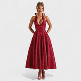 Julieta – Midi dress with halter neckline