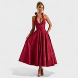 Julieta – Midi dress with halter neckline
