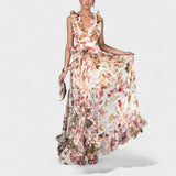 Isabela - Long Dress with Floral Pattern