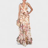 Isabela - Long Dress with Floral Pattern