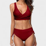 Helena - High-Waisted Bikini with Crossed Top