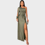 Marica – Elegant Long Dress with One Shoulder Strap