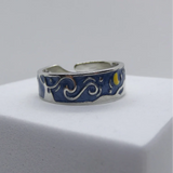 Starry Bond – Van Gogh Rings for Couples
