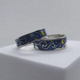Starry Bond – Van Gogh Rings for Couples