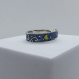 Starry Bond – Van Gogh Rings for Couples