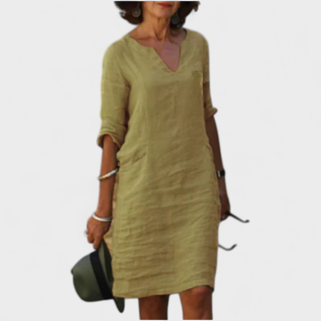 Lana - Dress with V-Neck