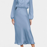 Cecila - Maxi dress with high collar and floral pattern