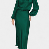 Cecila - Maxi dress with high collar and floral pattern