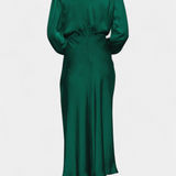 Cecila - Maxi dress with high collar and floral pattern