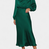 Cecila - Maxi dress with high collar and floral pattern